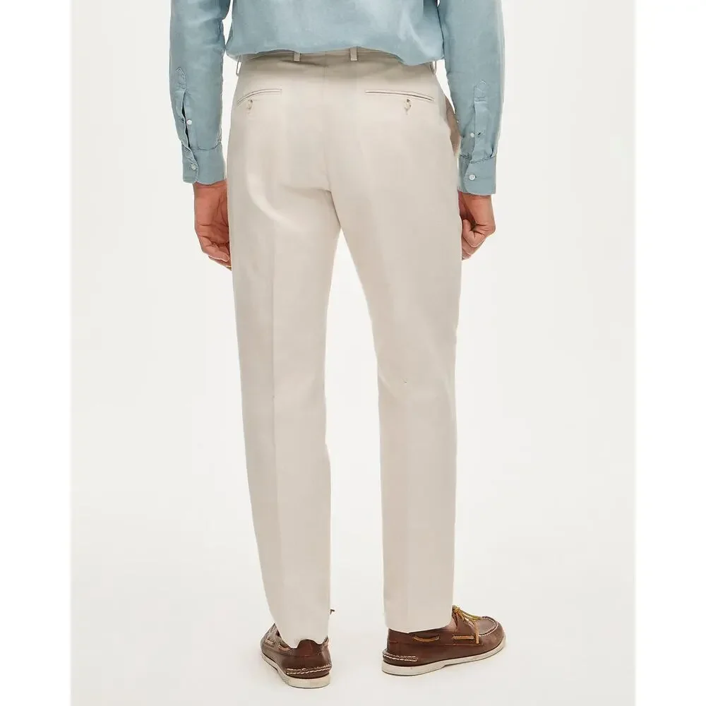 NWT J. Crew Ludlow Slim-fit suit pant in Baird McNutt Blend Cream Size 36/32